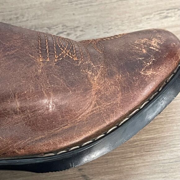 Smoky Mountain Boots Girls 2 Brown Leather Distressed Embroidered Western 3034C - Picture 11 of 16